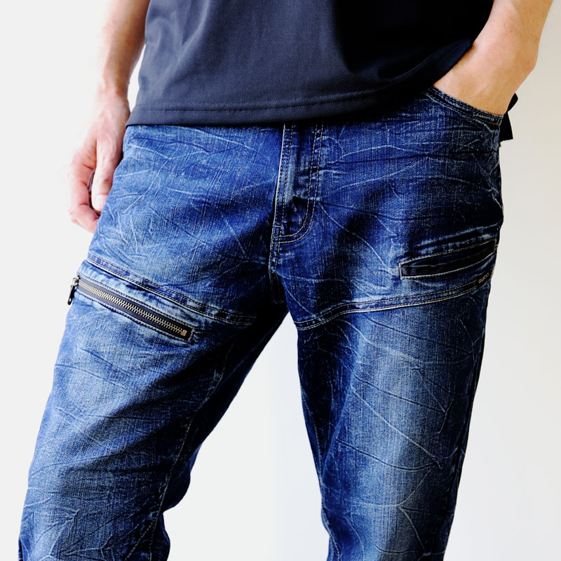 GRANCISCO グランシスコ ストレッチデニム ジョグフリーテーパード