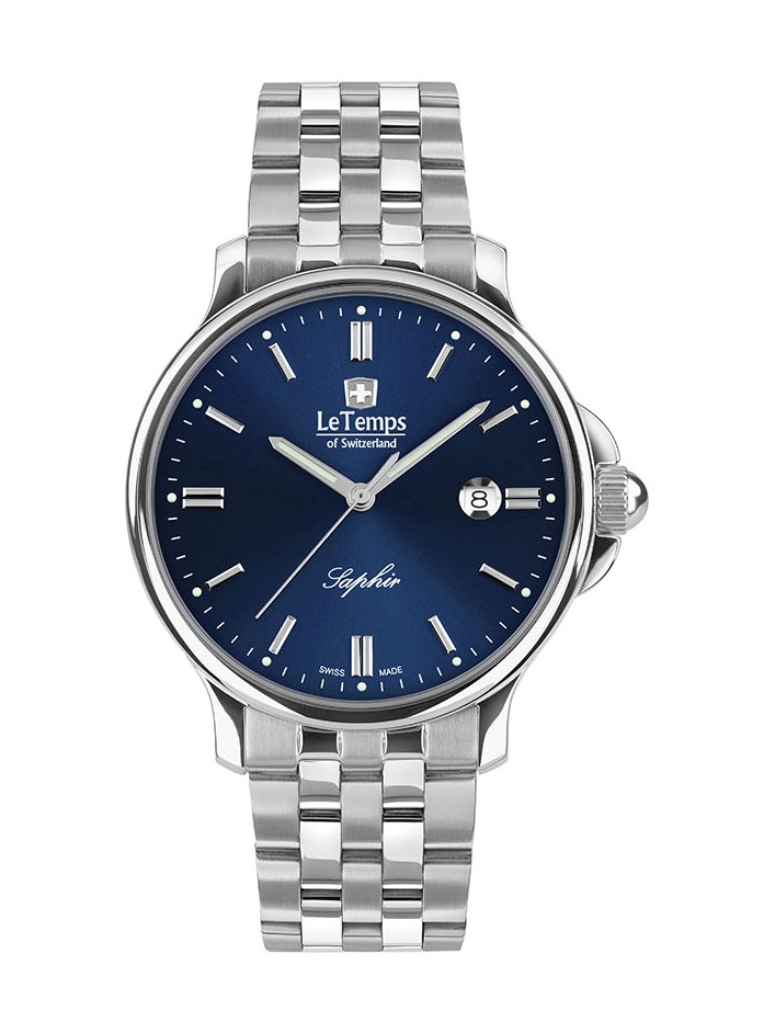 montre analogique pour hommes avec boîtier en acier inoxydable et