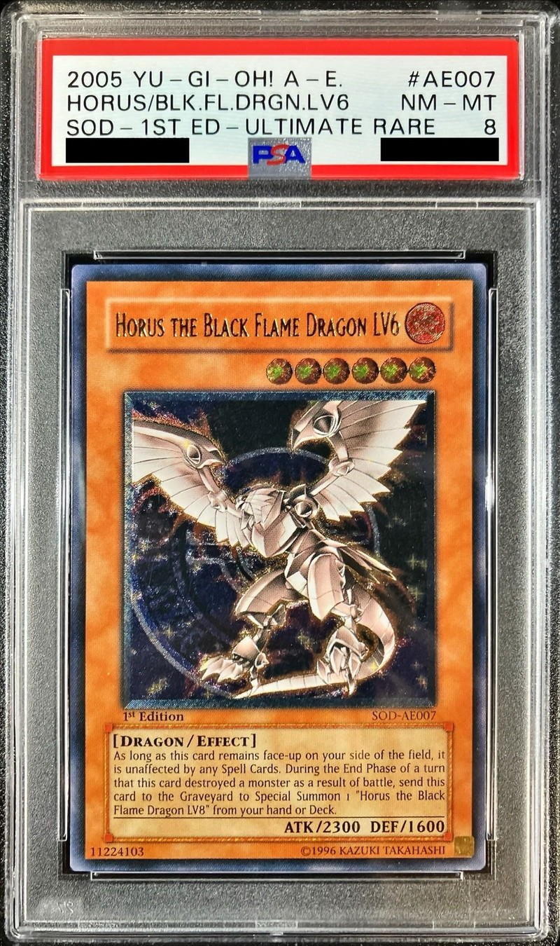 PSA8鑑定済〕☆旧アジア☆ホルスの黒炎竜LV6【レリーフ】{SOD-AE007