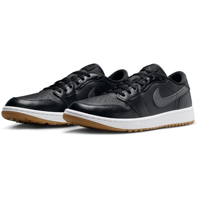 Nike Air Jordan 1 Low G Golf Shoes Black/Gum Medium Brown/White