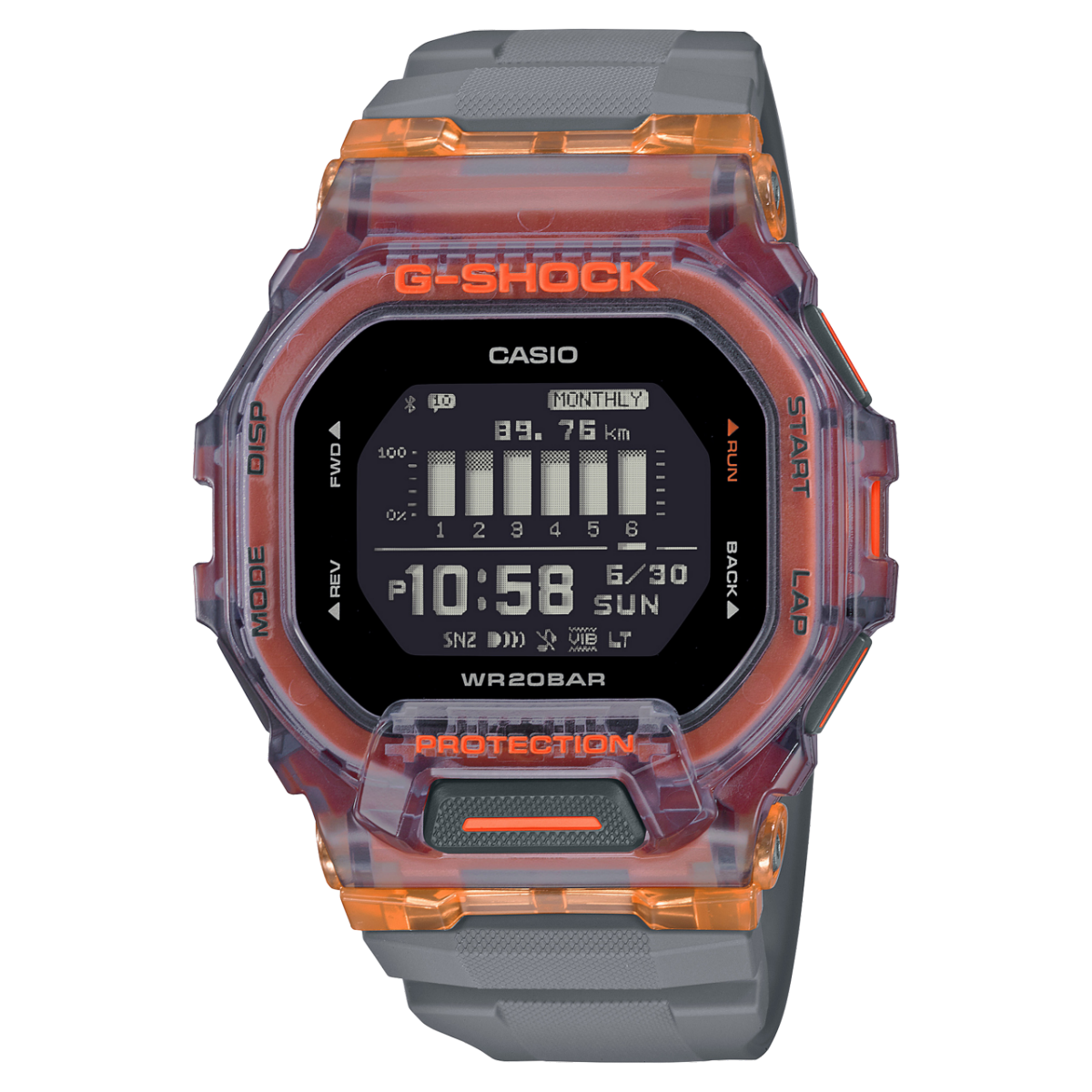 GBD200SM-1A5 | Transparent Orange Move Watch - G-SHOCK | CASIO