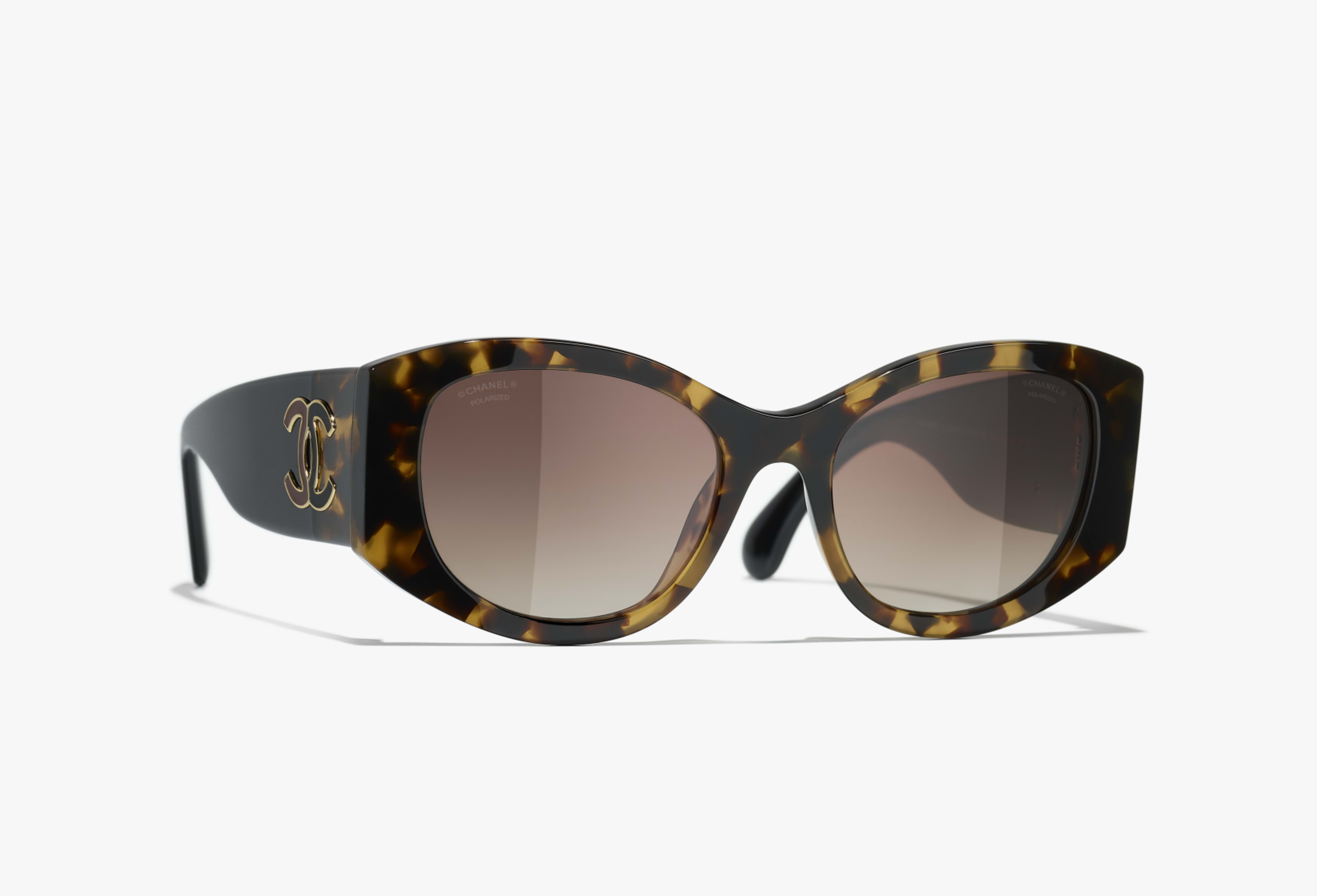 CHANEL サングラス: オーバル シェイプ サングラス, アセテート 5524