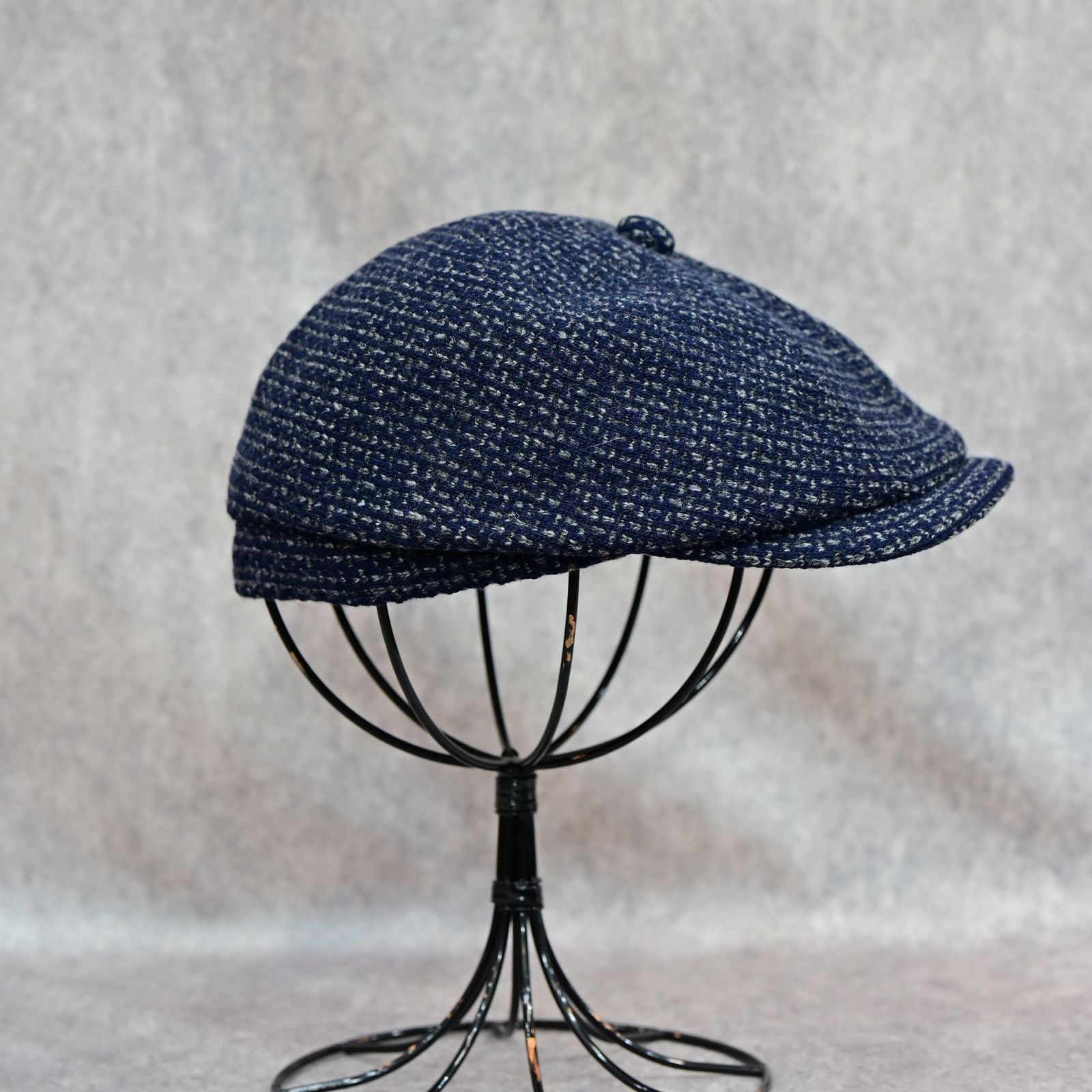 Porter Classic - TWEED KNIT CASQUETTE （BLUE）｜ツイード ニット