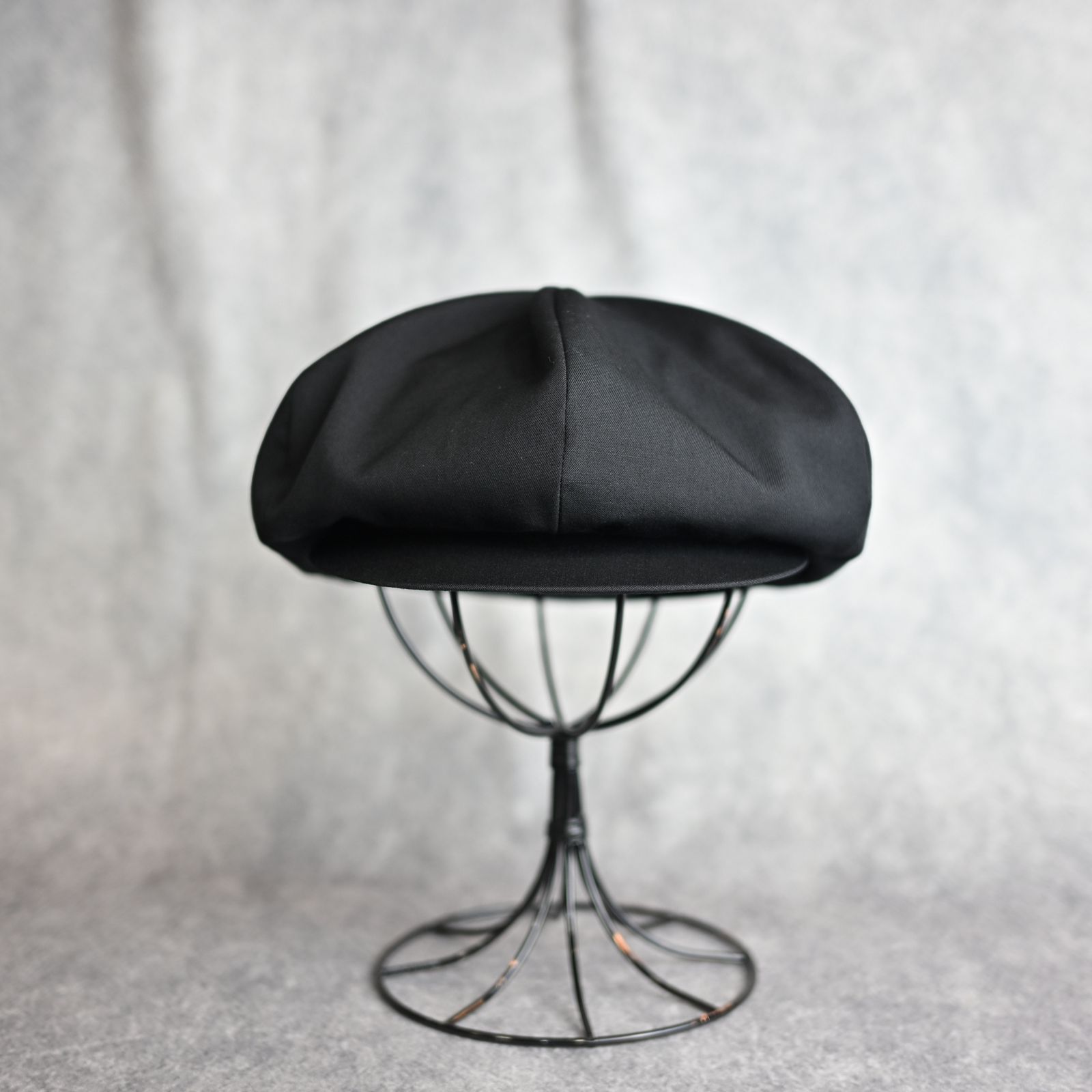 yohji yamamoto - WOOL GABARDINE CASQUETTE （BLACK） / キャスケット