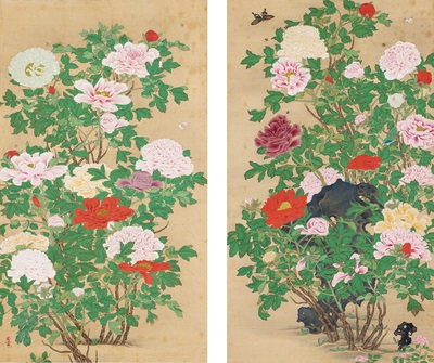 谷文晁「牡丹図」｜秋田市立千秋美術館 収蔵品データベース