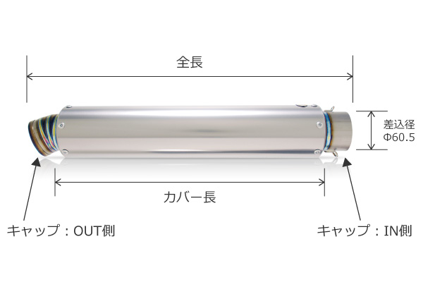 Mv83【カーボン／ヒートエンド】汎用サイレンサー（サーキットスポーツ