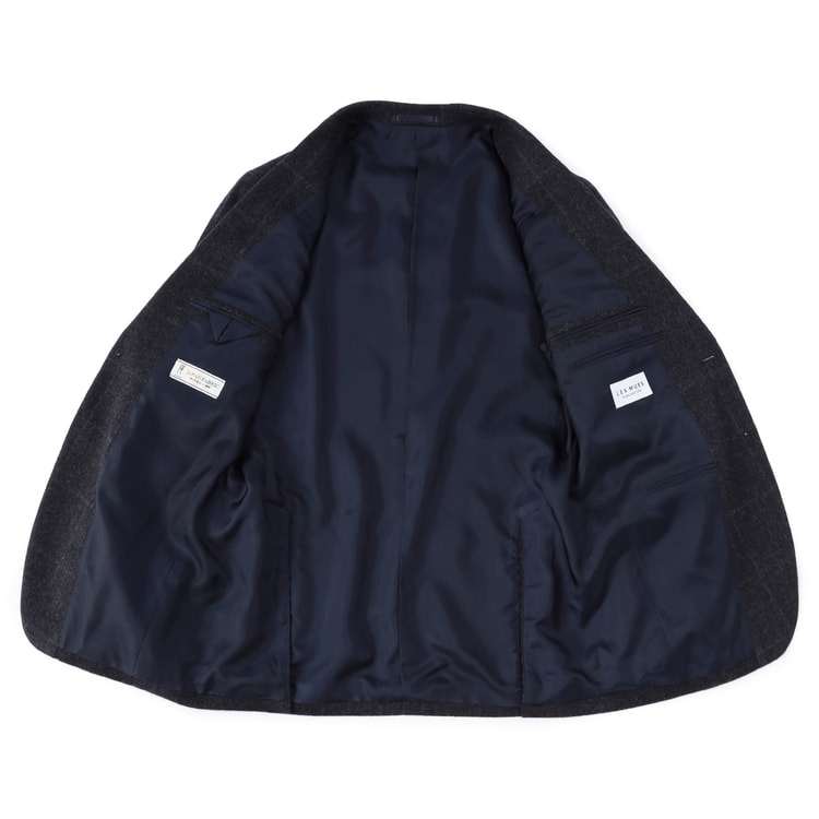 日本製生地 尾州ウールジャケット 紺格子柄 LES MUES【AOKI公式通販】