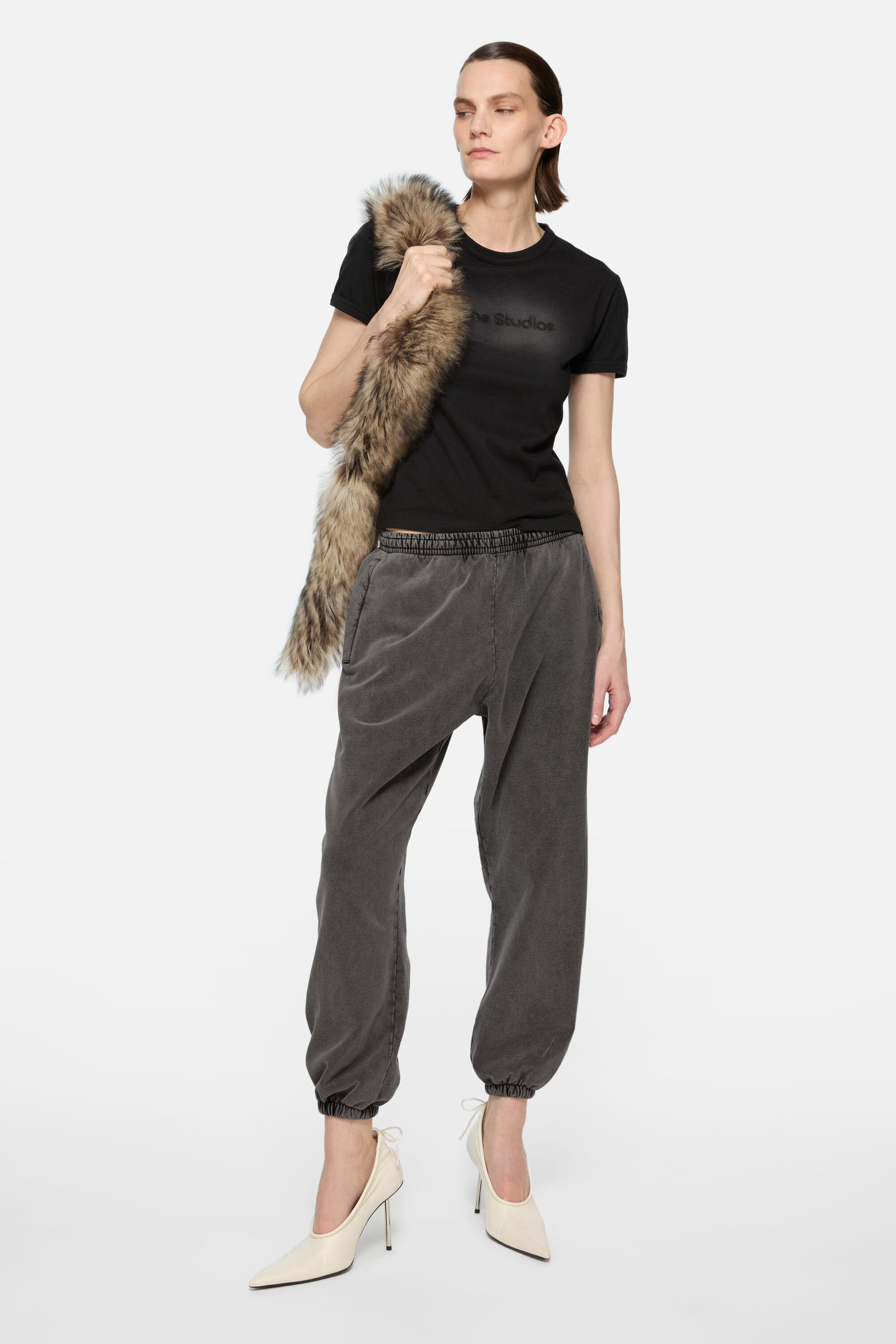 Acne Studios - ロゴTシャツ - フィットデザイン - フェイデッドブラック