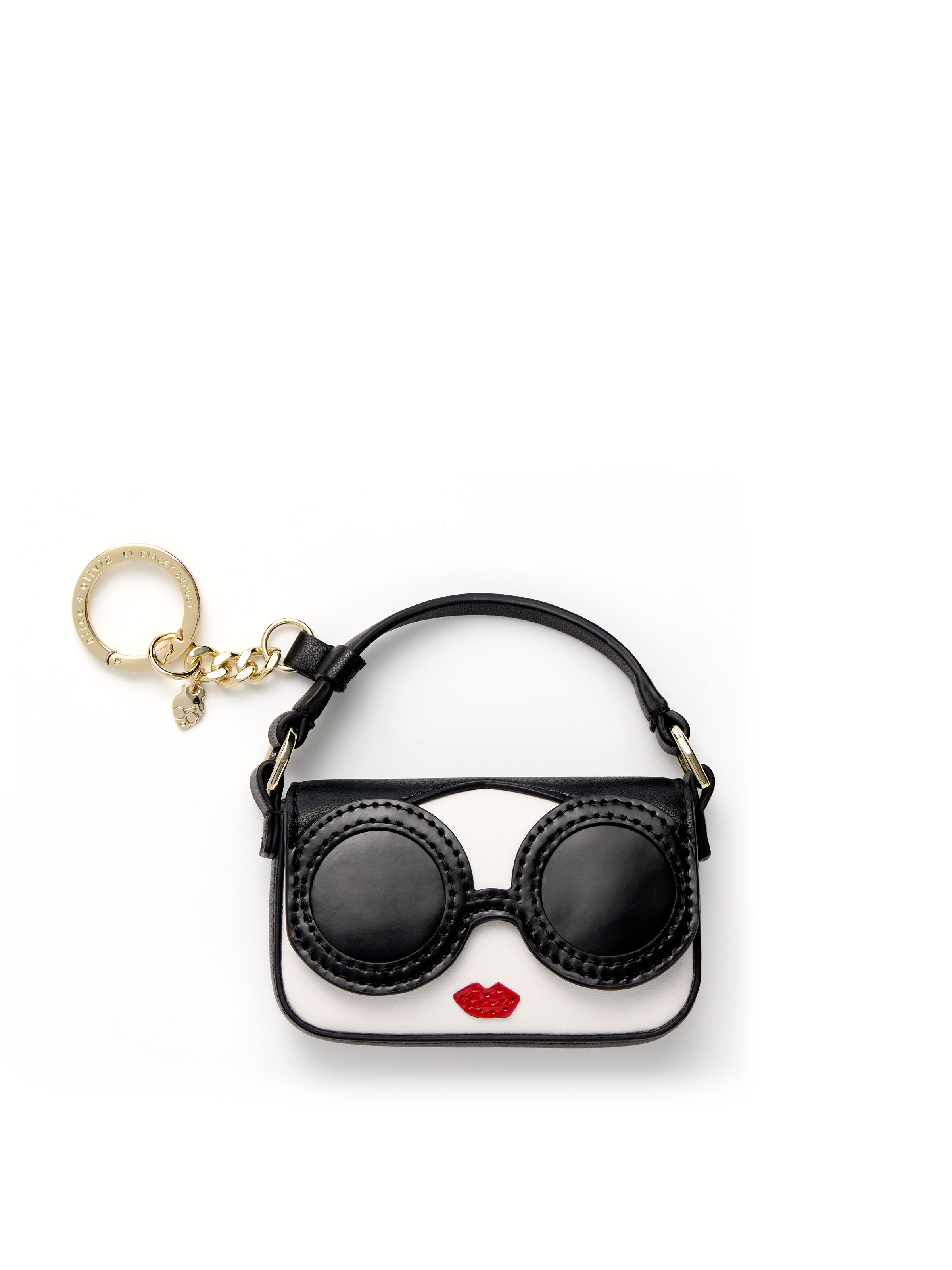 STACEFACE ALICIA KEYCHARM in BLACK/OFF WHITE MULTI | ALICE + OLIVIA