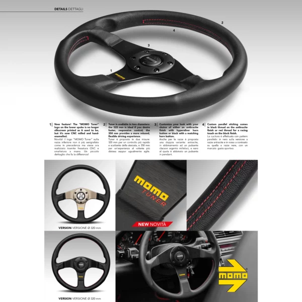 MOMO Tuner Steering Wheel | TUN32BK0B – Automotived