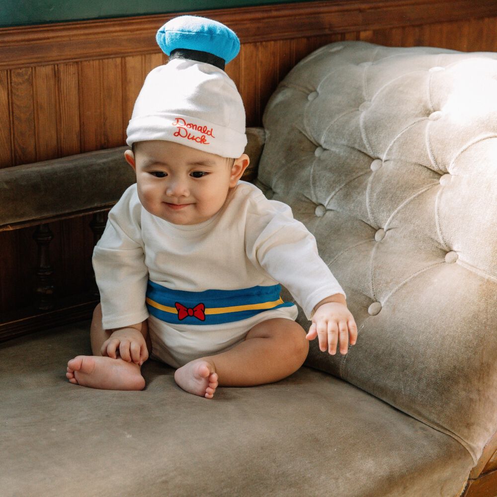 Disney ディズニー 立体帽子×ブルマセット ドナルドダック 50-70cm