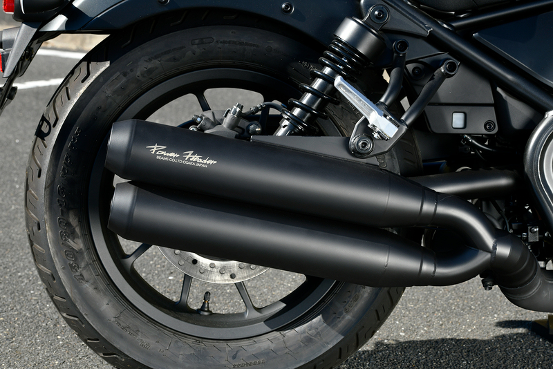 パワーヘッダー W マットブラック スリップオン：レブル250：政府認証