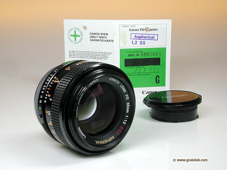 Canon FD 55mm f/1.2 S.S.C Aspherical - Grainlab
