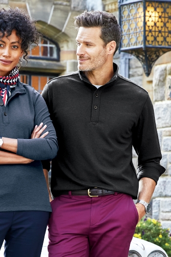 Brooks Brothers Mid-Layer Stretch 1/2-Button - Order yours from