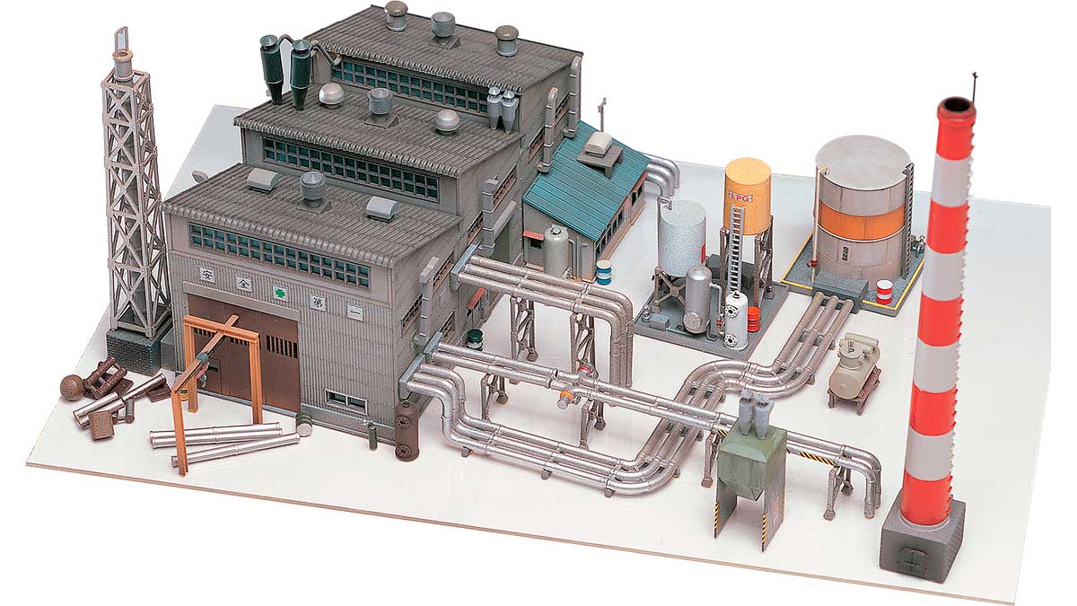 2144＞プラント工場｜ストラクチャーキット｜Nゲージ鉄道模型の