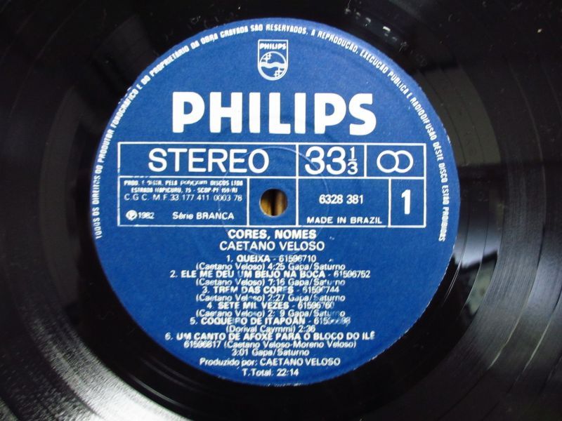 Caetano Veloso / Cores, Nomes - Guitar Records