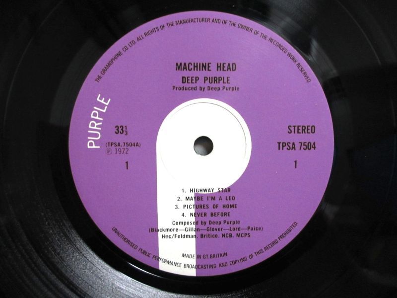 Deep Purple / Machine Head - Guitar Records