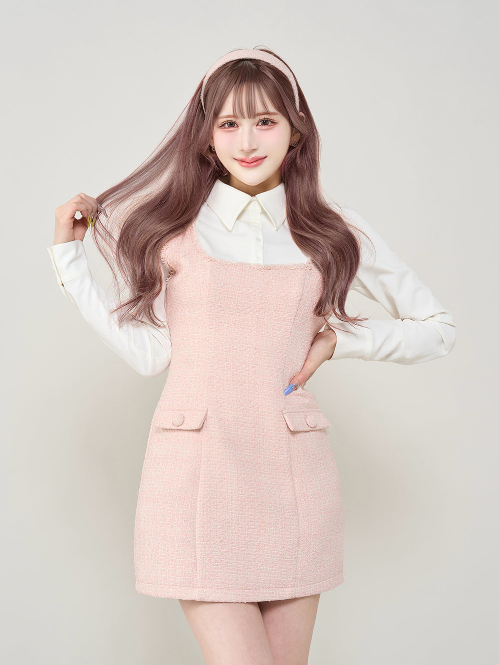 シャツドッキングツイードミニワンピース – Darich (ダーリッチ)