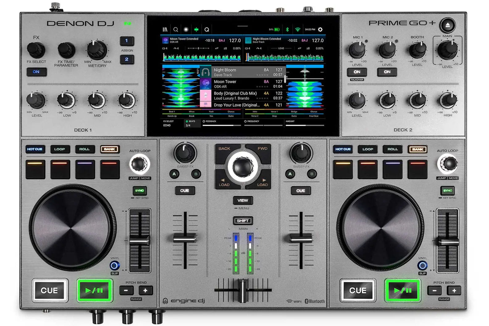 Denon DJ PRIME GO+ | Battery Powered, Ultra-Portable DJ Controller