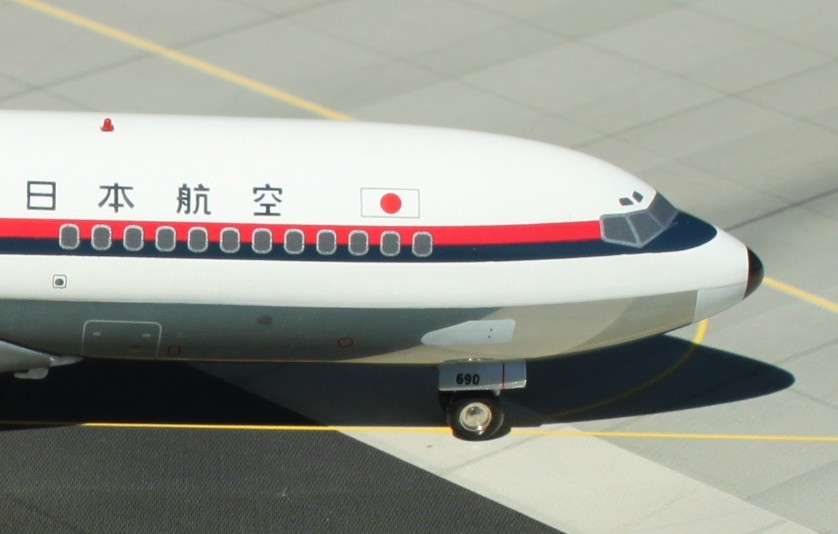 1:200 JAL Japan Airlines 727-100 N690WA (Polished) ezToys