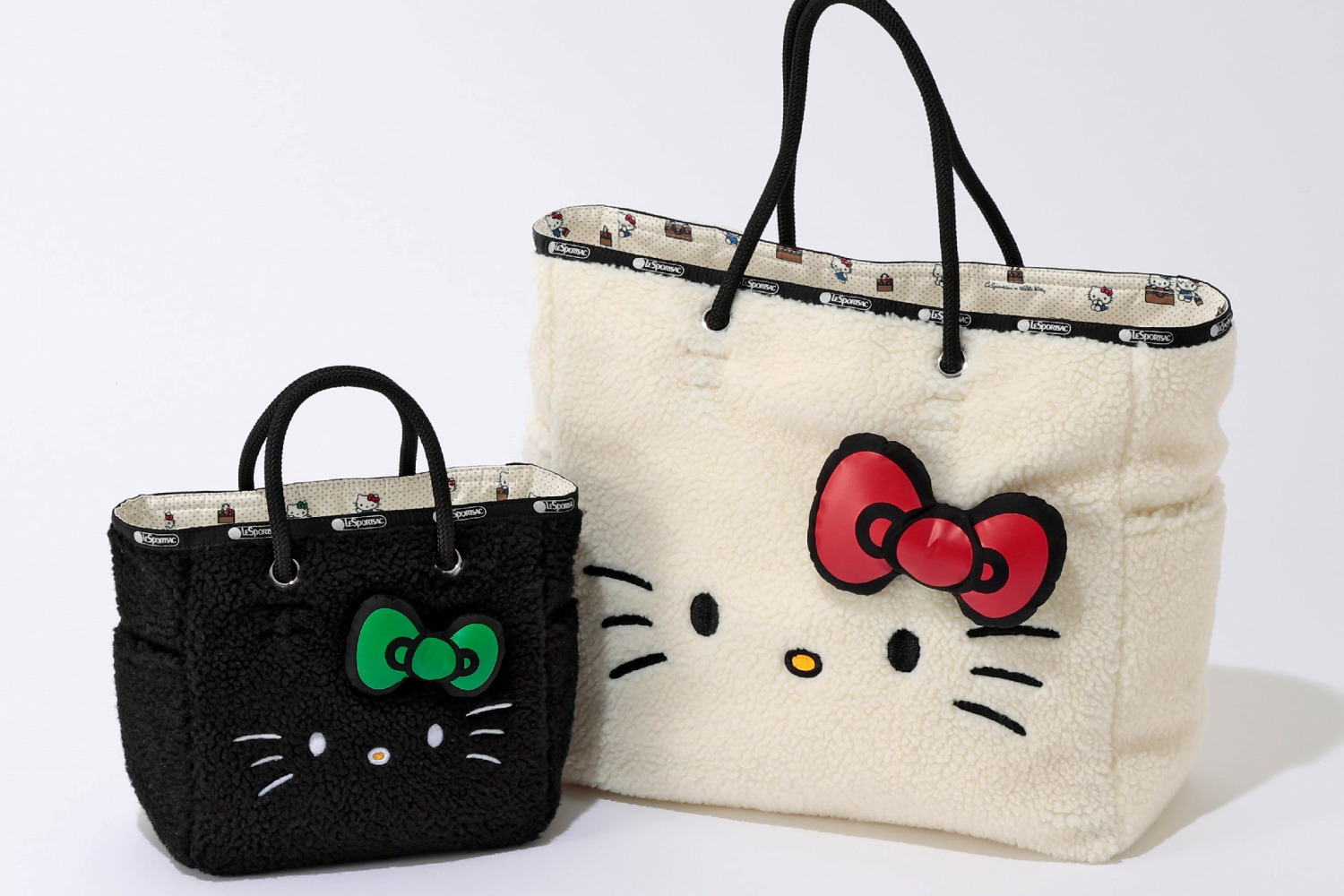 レスポートサック「ハローキティ」コラボ、“立体リボン付き”フェイス