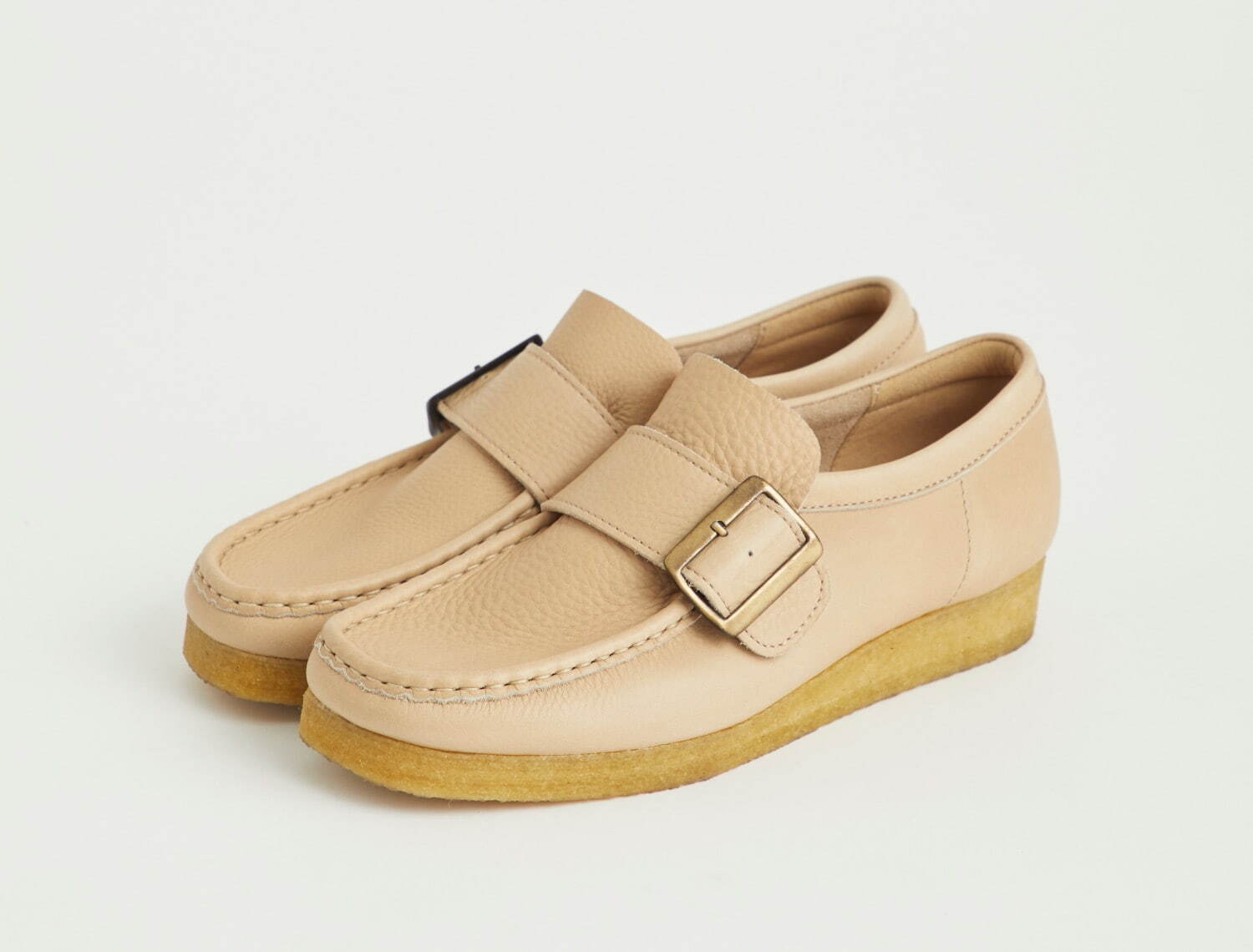 クラークス オリジナルズのシューズ「ワラビーモンク」シボ革アッパー