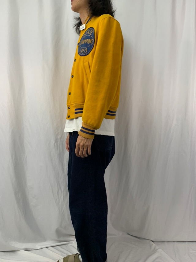 50s 50年代 スタジャン アワードジャケット メルトン コットンサテン