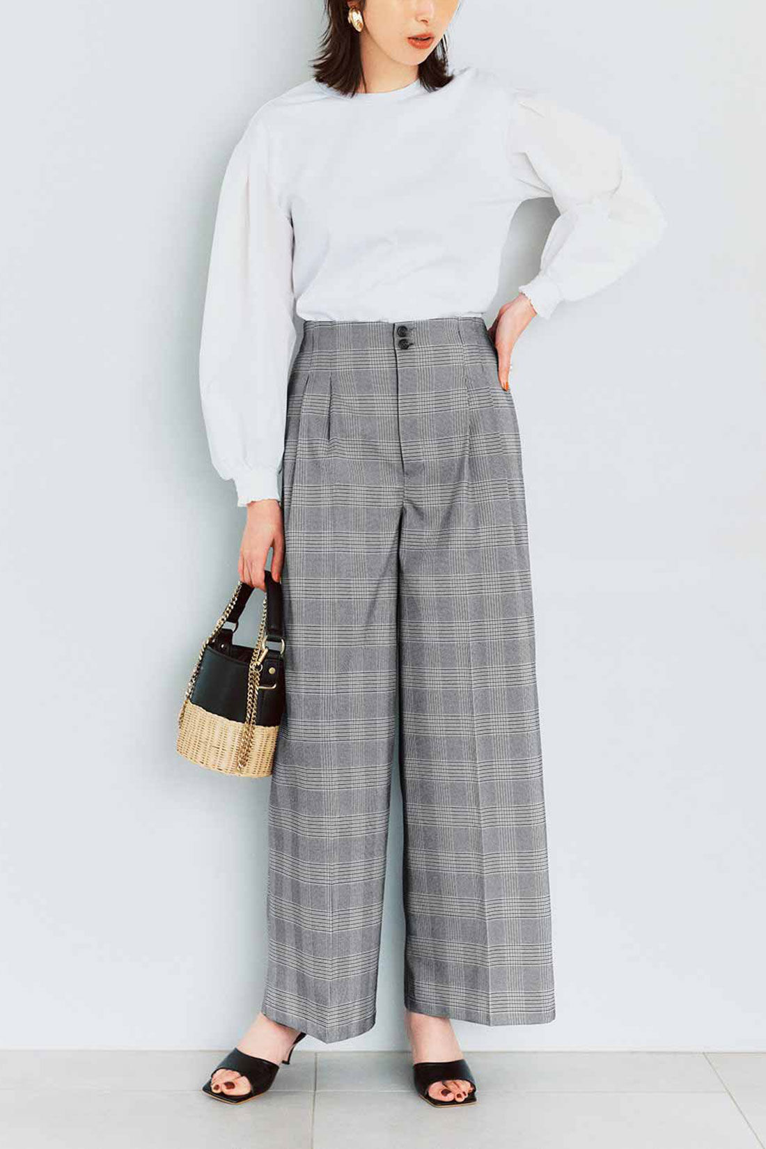 IEDIT[イディット] きちんと見えのカサっと素材が上品ではき心地快適