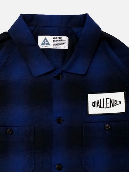 CHALLENGER / L/S CHECK WORK SHIRT -Navy-