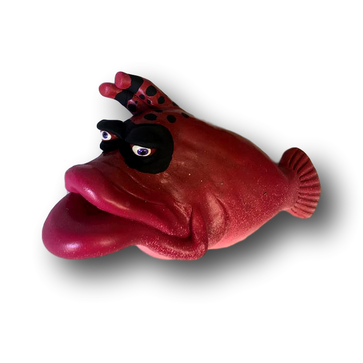 Dark Pink Red Lips Willy - Fish with Attitude - Fish With Attitude