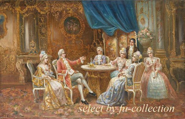 fu-collection】 ヨーロッパ名画 貴族と貴婦人 0918S 送料無料 輸入