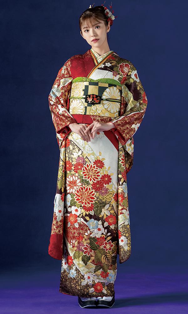 赤白の伝統古典振袖絞り入｜伝統古典 【菊京屋】振袖レンタル 成人式