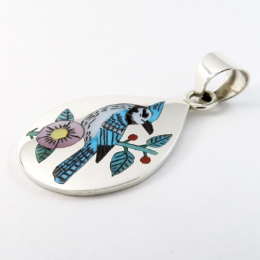 インディアンジュエリー / ズニ族製作のインレイペンダント