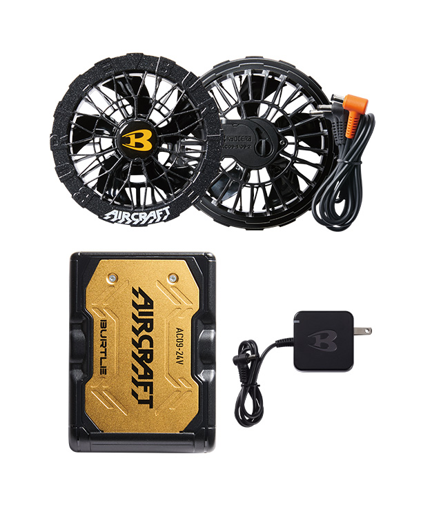 BURTLE AIR CRAFT メタリックレッドバッテリー+アーバンブラックファン