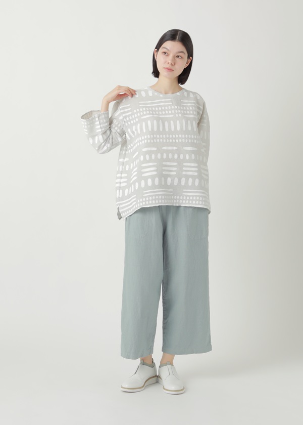 Plantation / S リネンコットンキャンバス / パンツ(M light blue(11