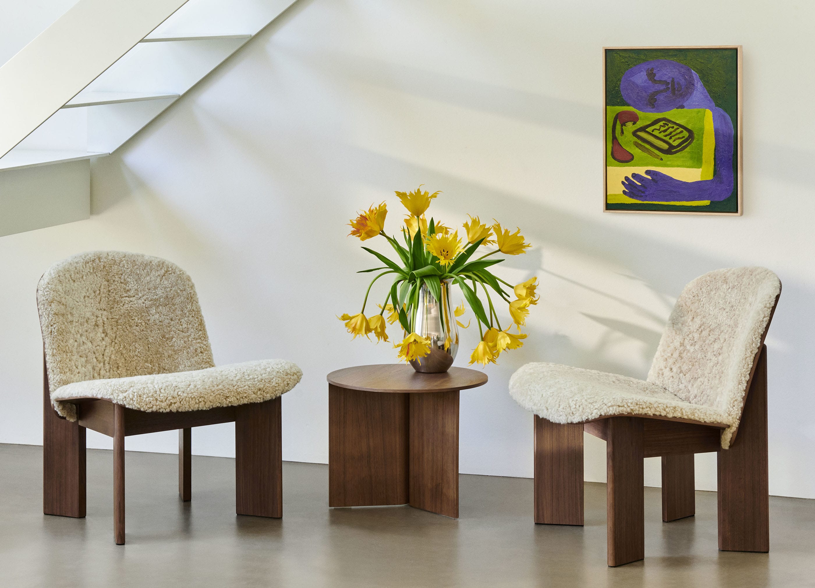 SLIT TABLE WOOD ROUND / Φ45 x H35.5 cm - テーブル | 【公式】HAY