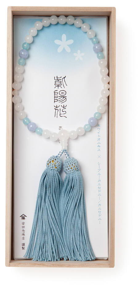 ホワイトオニキス花念珠『紫陽花』｜大和國 総本山 長谷寺 オンライン