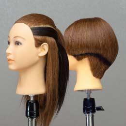 DuoColor 100%人毛 練習用 2色 カットウィッグ 12体セット｜美容ハサミ