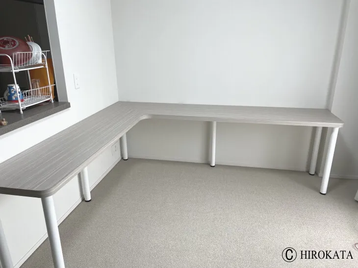 L字型テーブルのオーダーメイド加工販売