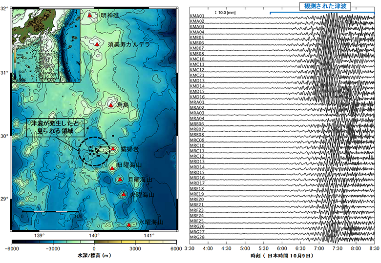2023年10月鳥島近海津波の謎 ―1時間半の間に14回の津波が発生― - 弘前大学