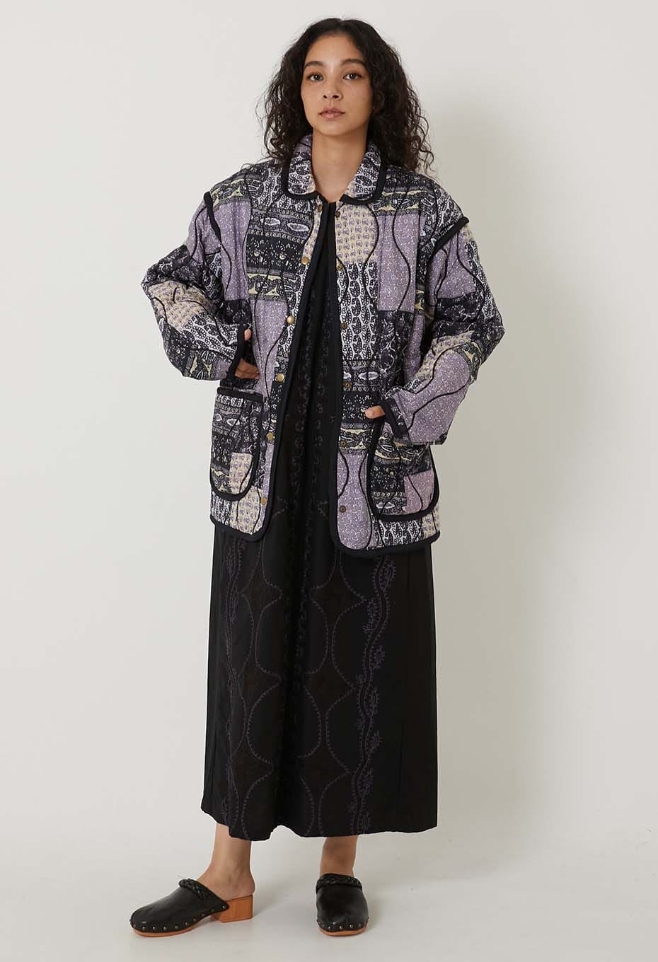 SARA MALLIKA /パッチワークプリント キルティングジャケット | SARA