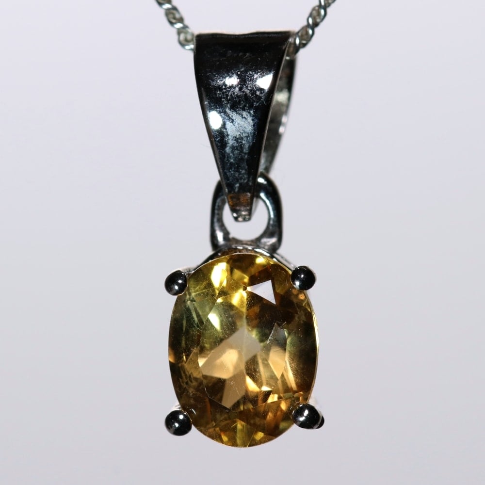 シトリンペンダントトップ（シルバー925/ジュエリーカット） - 埼玉県