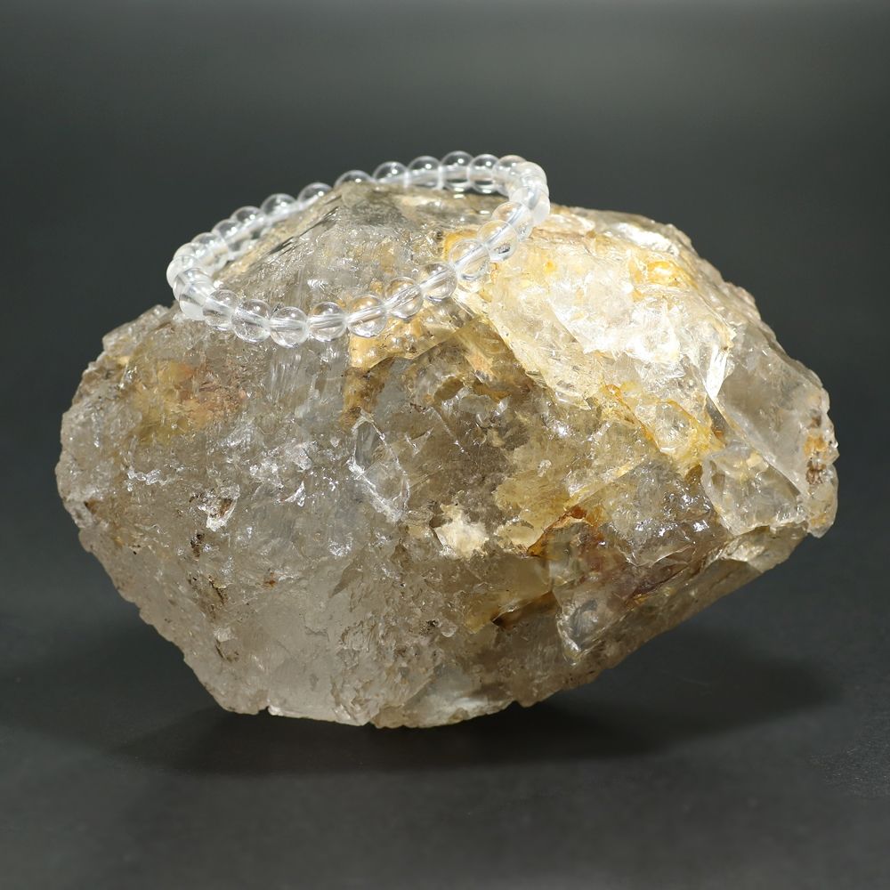 マダガスカル産]水入りエレスチャルクォーツ原石/ナチュラルポイント