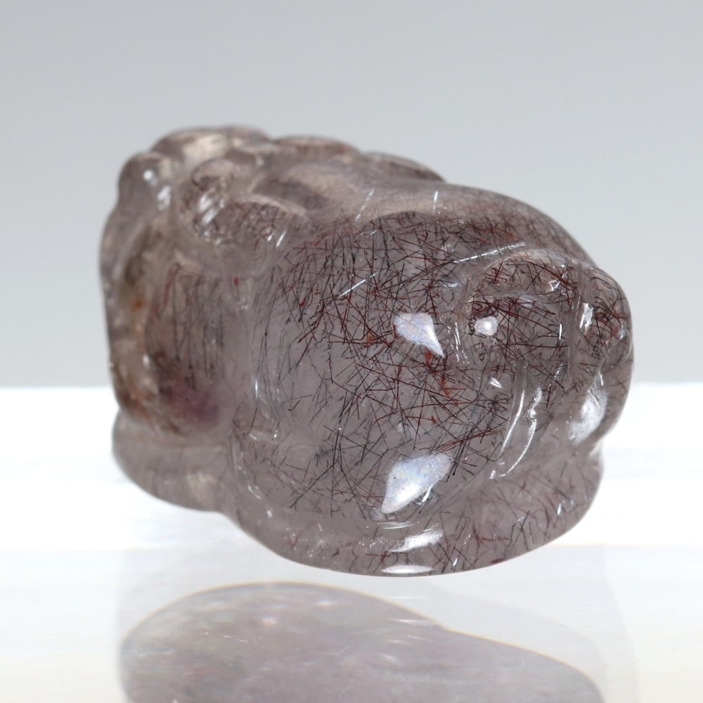 高品質]花火スーパーセブン彫刻/ニードルヘマタイト（貔貅/ヒキュウ