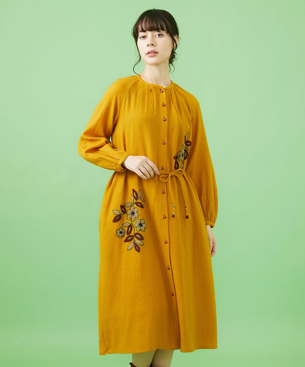 Calle インド刺繍ワンピース(ワンピース) | Jocomomola(ホコモモラ