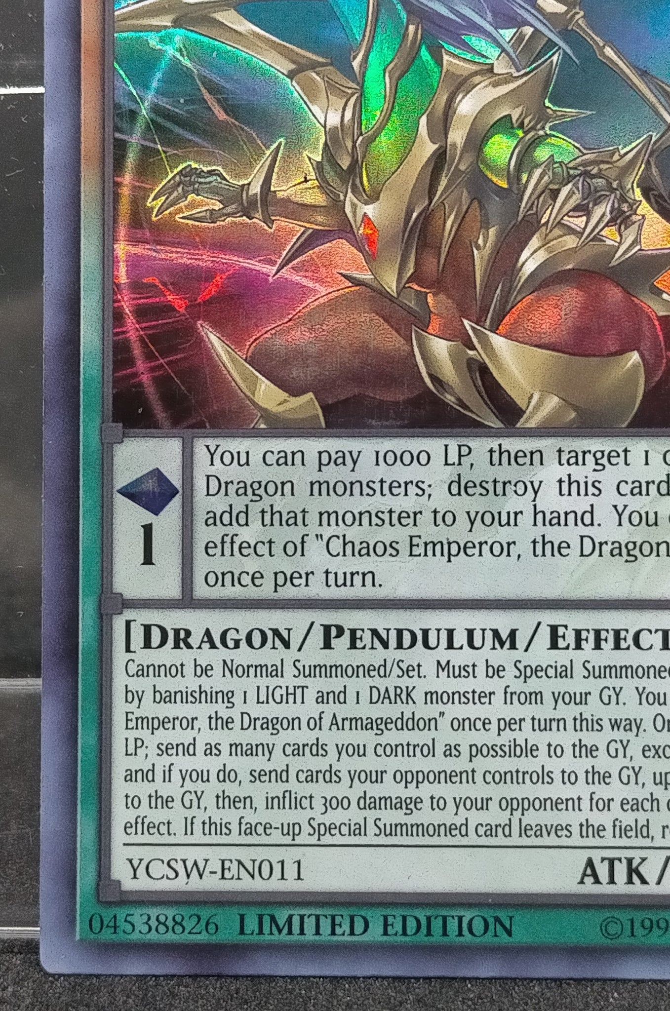 遊戯王 英語版 終焉龍 カオス・エンペラー スーパーレア YCSW – トレカ