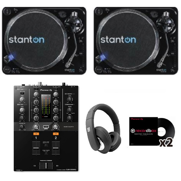 stantonのターンテーブルT.92 M2 USBとPioneer DJのDJミキサーDJM