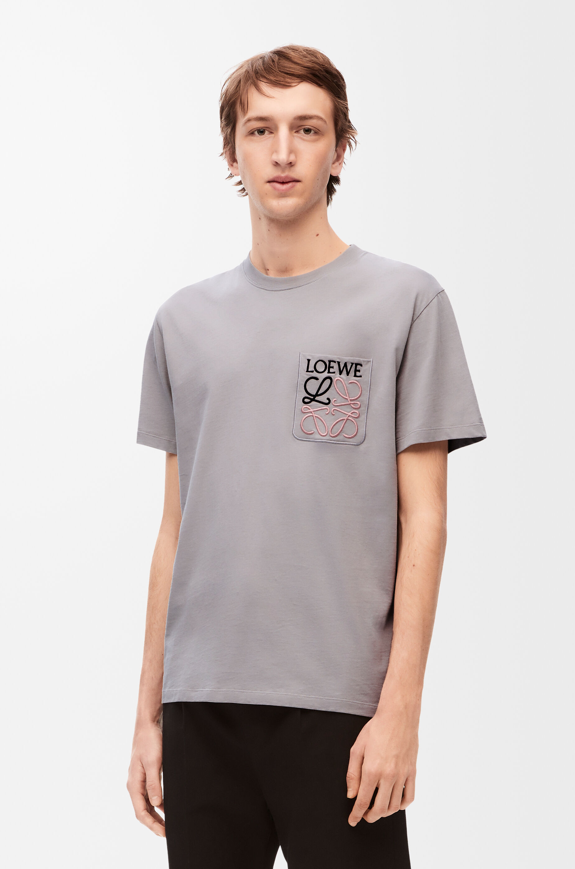Relaxed fit T-shirt in cotton Grey - LOEWE USA Official Website