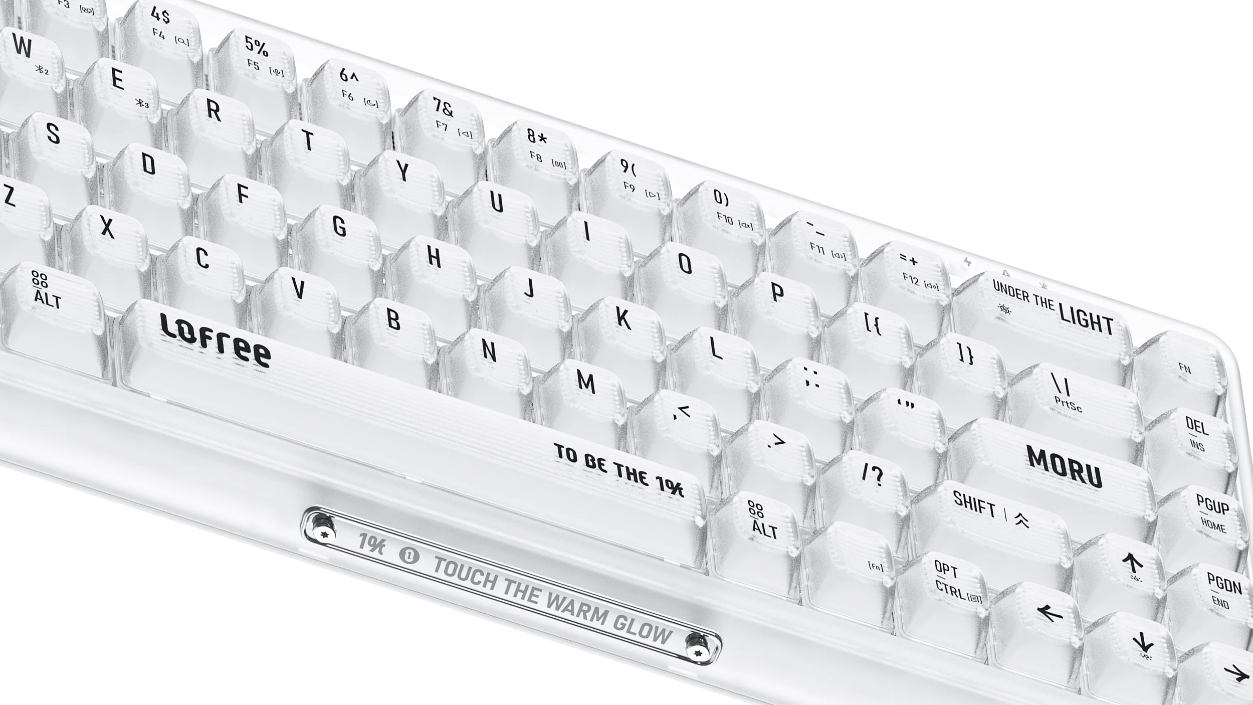 LOFREE 1%「モル」透明メカニカルキーボード
