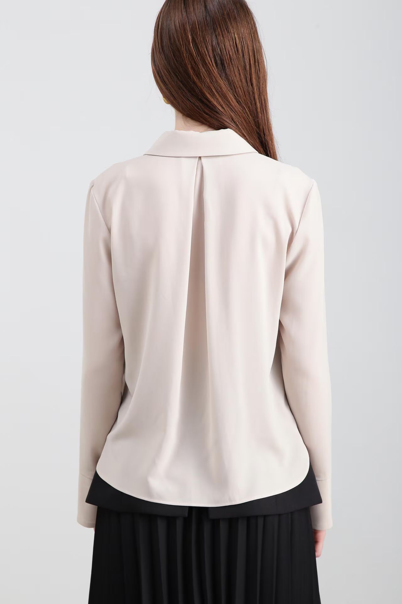 PINKY&DIANNE - ボタンダウンボウタイシャツ (ベージュ